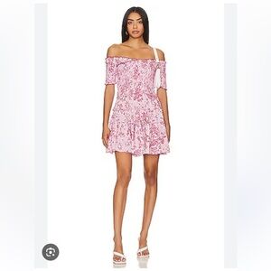 Poupette St Barth  🏝️☀️ Mini Dress Soledad - Pink Damask